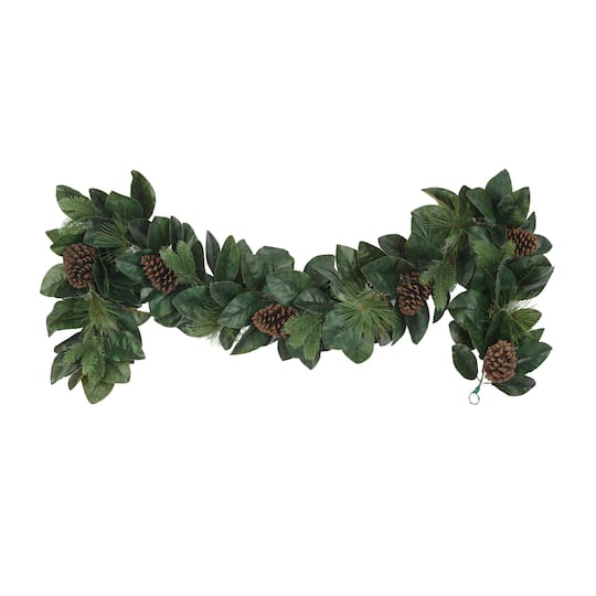6ft. Magnolia Leaves & Pinecone Garland